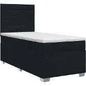 vidaXL Boxspringbed met matras Zwart 90 x 190 cm Stof