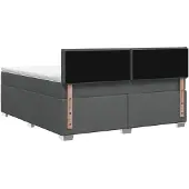 vidaXL Boxspringbed met matras Donkergrijs 140 x 200 cm Stof