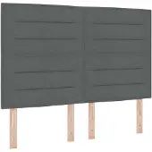 vidaXL Boxspringbed met matras Donkergrijs 140 x 190 cm Stof