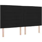 vidaXL Boxspringbed met matras met hoofdeinde Zwart 140 x 190 cm Stof
