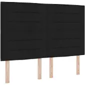 vidaXL Boxspringbed met matras met hoofdeinde Zwart 140 x 200 cm Stof