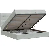 vidaXL Ottoman bed met matras Lichtgrijs 140 x 190 cm Fluweel