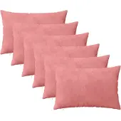 vidaXL Kussen met kussen HEERLEN 6 st Roze fluweel