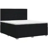 vidaXL Boxspringbed met matras met hoofdeinde Zwart 180 x 200 cm Stof
