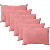vidaXL Kussen met kussen HEERLEN 6 st Roze fluweel