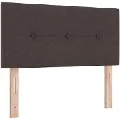 vidaXL Boxspringbed met matras, donkerbruin, 100 x 200 cm, met stoffen bekleding