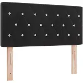 vidaXL Boxspringbed met matras, zwart, 120 x 190 cm, fluweel