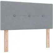 vidaXL Boxspringbed met matras, lichtgrijs, 120 x 190 cm, gestoffeerd