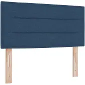 vidaXL Boxspringbed met matras en hoofdeinde, blauw, 100 x 200 cm, stof