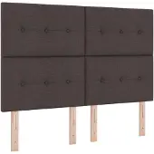vidaXL Boxspringbed met matras, donkerbruin, 140 x 200 cm, gestoffeerd