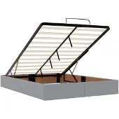 vidaXL Ottoman bed met matras Lichtgrijs 160 x 200 cm Stof