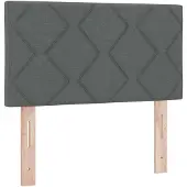 vidaXL Boxspringbed met matras Donkergrijs 90 x 200 cm Stof