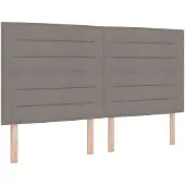 vidaXL LED boxspringbed met matras, taupe, 180 x 200 cm, gestoffeerd