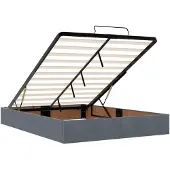 vidaXL Ottomanbed met matras en LED-verlichting, donkergrijs, 160 x 200 cm, fluweel