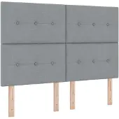 vidaXL Boxspringbed met matras Lichtgrijs 140 x 190 cm Stof
