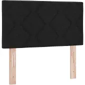 vidaXL Boxspringbed met matras met hoofdeinde Zwart 80 x 200 cm Stof
