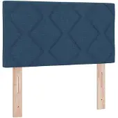 vidaXL Boxspringbed met matras en blauwe LED-verlichting, 90 x 200 cm, gestoffeerd