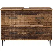 vidaXL Wastafel kabinet voor de badkamer HAARLEM Oud hout