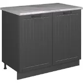 Vicco Wastafelkast Fame-Line, Donkergrijs/Antraciet, 100 cm, WB Marmer