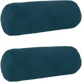vidaXL Kussen met kussen HEERLEN 2 st Blauw fluweel