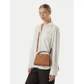 Karl Lagerfeld Handtas 'Sac Bandoulière Signature Mini Cuir Caramel' bruin