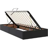 vidaXL Ottoman Bedframe Zwart 90 x 190 cm Kunstleer