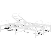 vidaXL Elektrisch Verstelbaar Bed Frame Wit 140 x 190 cm Staal