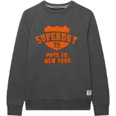 Superdry Sweatshirt 'Athletic' grijs gemêleerd / donkeroranje