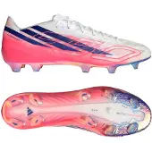 Adidas F50 Hyperfast EVO Gras Voetbalschoenen (FG) Wit Felroze Donkerblauw