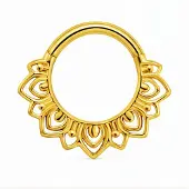Cilla Jewels Goudkleurige Septum Clicker met Mandalamotief