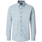 Casa Moda Casual Fit overhemd blauw met bolletjes print