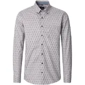 Casamoda Casual Fit overhemd wit geprint
