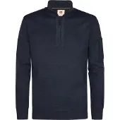 Petrol Industries - Heren Gebreide half-zip sweater stonefield - Blauw