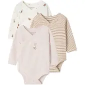 Vertbaudet Set van 3 babyrompers met lange mouwen
