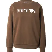Napapijri Sweatshirt 'BLISS' bruin / wit