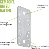 Alberts 849368 verbindingsplaat | sendzimir verzinkt | 50 x 14 mm | set van 100