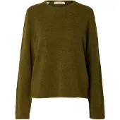 Selected Trui 'SLWLULU' olijfgroen