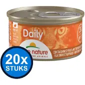Almo Nature 20x Daily - Kattenvoer Natvoer Blik - Blokjes - Kalkoen & Kip - 85g