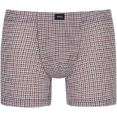 Mey Boxershorts 'Modern Houndstooth' nachtblauw / vuurrood / wit