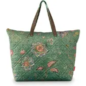 Pip studio reistas schoudertas Tilda Tote Bag Mumbai Morning Green donkergroen