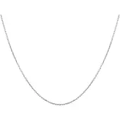 Lucardi Dames Ketting schakel - Echt Zilver - Ketting - Cadeau - 38 cm - Zilverkleurig