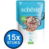 Schesir 15x Complete&Balanced kat pouch gelei tonijn 85gr