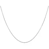 Lucardi Dames Ketting schakel - 925 Zilver - Ketting - Cadeau - 45 cm - Zilverkleurig