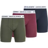 Jack & Jones Boxershorts 'JACADRIAN' marine / olijfgroen / wijnrood / wit