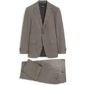 BOSS Slim-fit pak van Italiaanse scheerwol met dessin