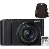 Panasonic Lumix DC-TZ300 - Zwart + Lexar 64GB SDXC + Case Logic DCB-313