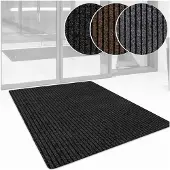 ANRO Mischa Deurmat Zwart 150x90 cm - Antislip - Rubberen rug