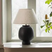 Globen Lighting Tafellampe , Lorenzo, Zwart, Woonkamer, Keramiek, Scandinavisch
