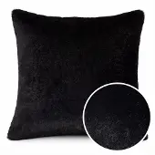 ANRO Sierkussen Zwart 50x50 cm - Imitatiebont - Inclusief vulling