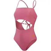 Speedo Dameszwempak met uitsnijdingen en een strik aan de rug (Roze)